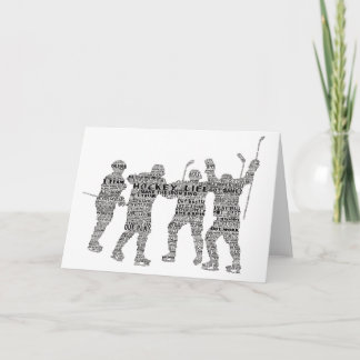 Tarjeta de entrenador del equipo de hockey