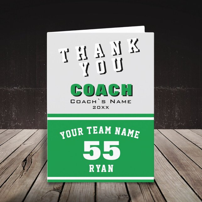 Tarjeta de entrenador Green del jugador deportivo (Subido por el creador)