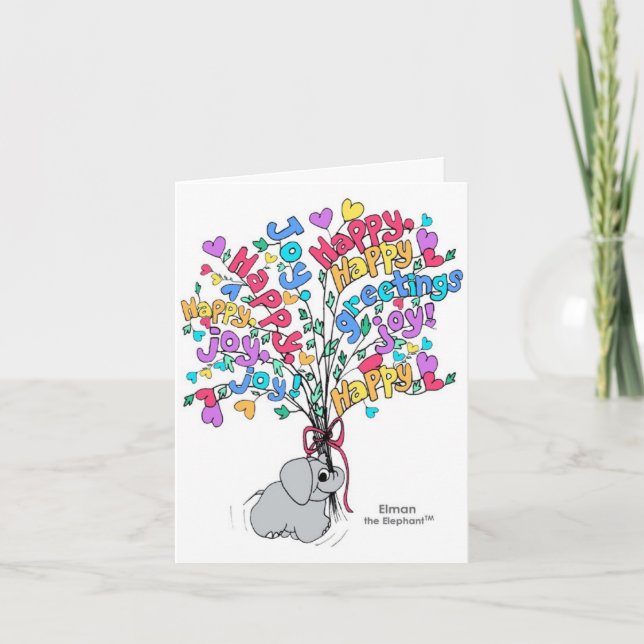 Tarjeta de 'ENVIANDO BUENOS PENSAMIENTOS' (Anverso)
