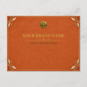 Tarjeta de envío Boho Terracota Terrosa