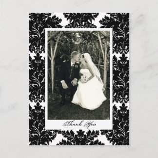 Tarjeta de envío de agradecimiento a Black Damask