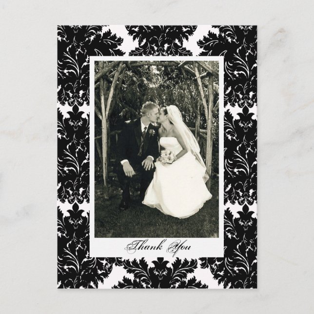Tarjeta de envío de agradecimiento a Black Damask  (Anverso)