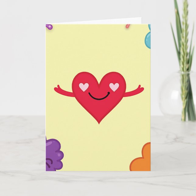 Tarjeta de envío de amor y abrazos (Anverso)