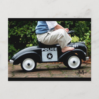 Tarjeta de envío de coches de policía