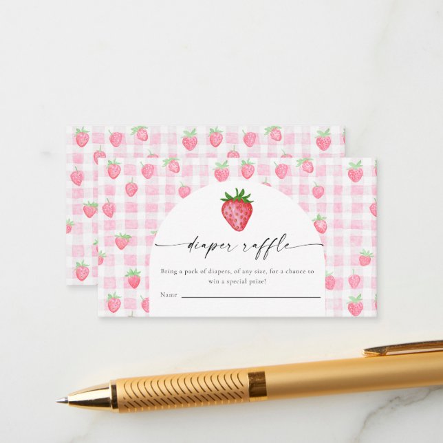 Tarjeta de envoltorio Berry Sweet Strawberry Bay (Anverso/Reverso In Situ)
