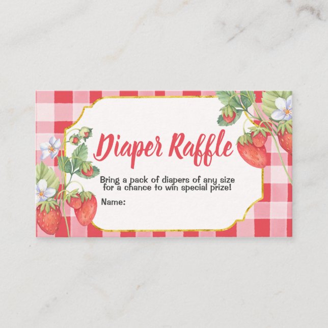 Tarjeta de envoltorio Berry Sweet Strawberry Water (Anverso)