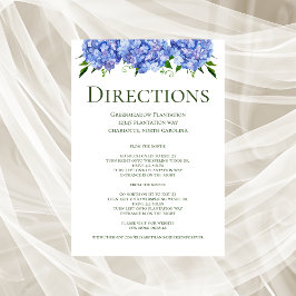 Tarjeta de envoltorio Blue Hydrangeas Boda Directi