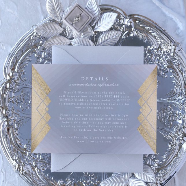 Tarjeta de envoltorio Boda Gatsby Geométrica Gray  (Subido por el creador)