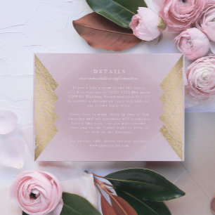 Tarjeta de envoltorio Boda Gatsby Geométrica Rosa