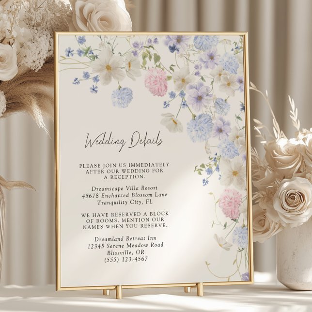 Tarjeta de envoltorio Boda Purple de flores silves (Subido por el creador)