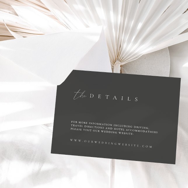 Tarjeta de envoltorio con detalles de Boda Gris co (Subido por el creador)