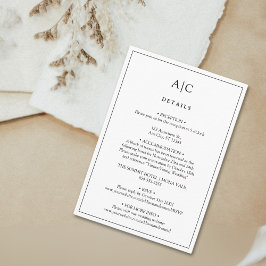 Tarjeta de envoltorio con detalles del Boda de mon