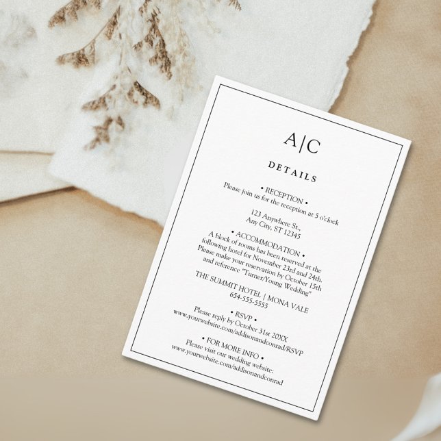 Tarjeta de envoltorio con detalles del Boda de mon (Subido por el creador)