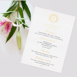 Tarjeta de envoltorio con detalles del Boda de mon