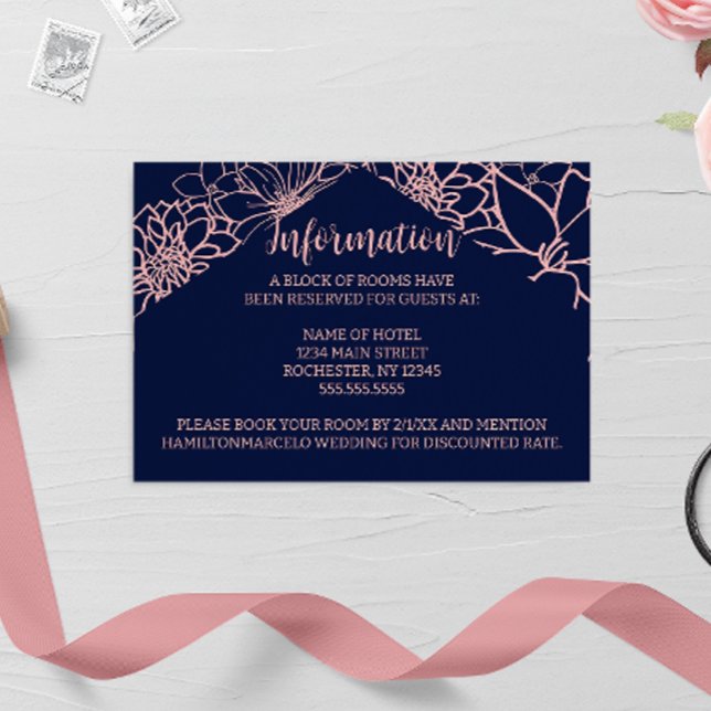 Tarjeta de envoltorio de boda de contorno floral r (Subido por el creador)