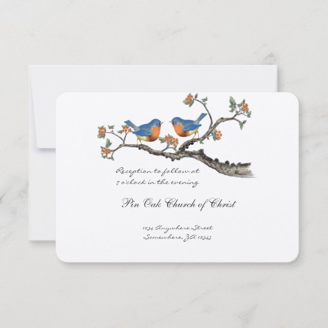 Tarjeta de envoltorio de Boda de patinaje azul de  (Anverso)