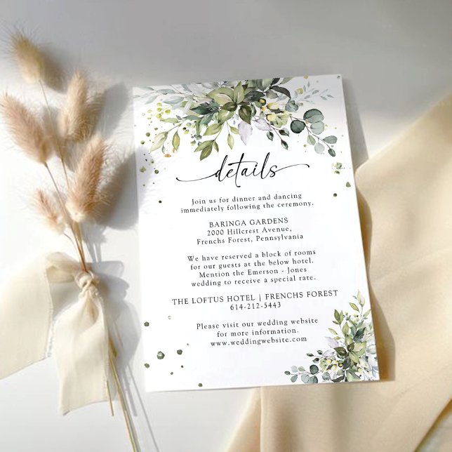 Tarjeta de envoltorio de Boda de verde (Subido por el creador)