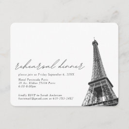 Tarjeta de envoltorio de cena de la Torre Eiffel d