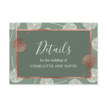 Tarjeta de envoltorio de dandelion verde sabio mod