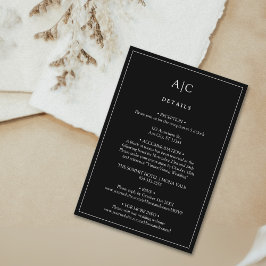 Tarjeta de envoltorio de detalles del Boda de mono