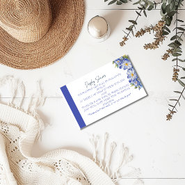 Tarjeta de envoltorio de ducha con pantalla floral