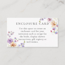 Tarjeta de envoltorio de ducha de flores silvestre