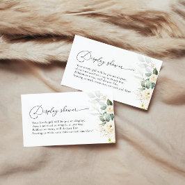 Tarjeta de envoltorio de ducha de la pantalla de c