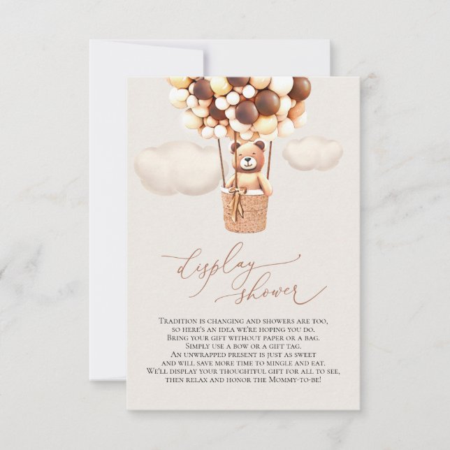 Tarjeta de envoltorio de ducha de los globos de os (Anverso)