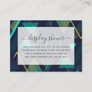 Tarjeta de envoltorio de ducha de novia geométrica