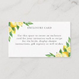 Tarjeta de envoltorio de ducha de novia Lemons en 