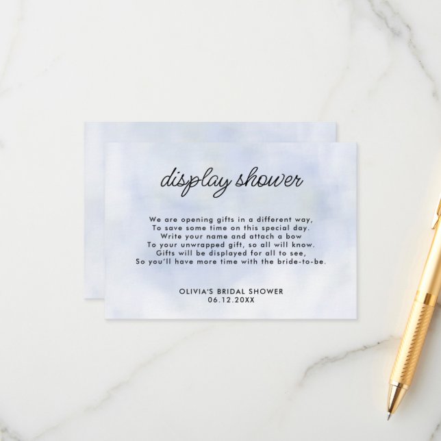 Tarjeta de envoltorio de ducha de novia para la pa (Anverso/Reverso In Situ)