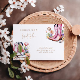 Tarjeta de envoltorio de ducha de novia rosa-coste