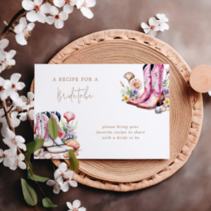 Tarjeta de envoltorio de ducha de novia rosa-coste