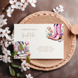 Tarjeta de envoltorio de ducha de novia rosa-coste