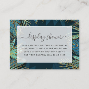 Tarjeta de envoltorio de ducha tropical para novia