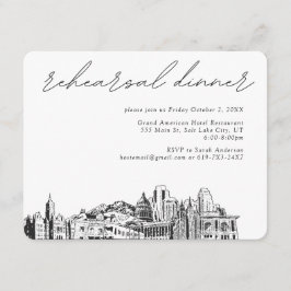 Tarjeta de envoltorio de ensayo de Boda de Salt La