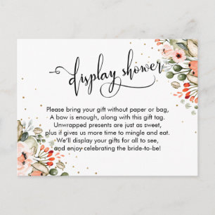 Tarjeta de envoltorio de envoltorio floral de duch