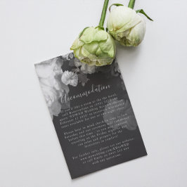 Tarjeta de envoltorio de época negra y blanca