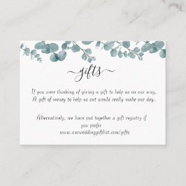 Tarjeta de envoltorio de Eucalyptus Botánico Boda 
