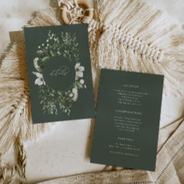 Tarjeta de envoltorio de información de bodas de j