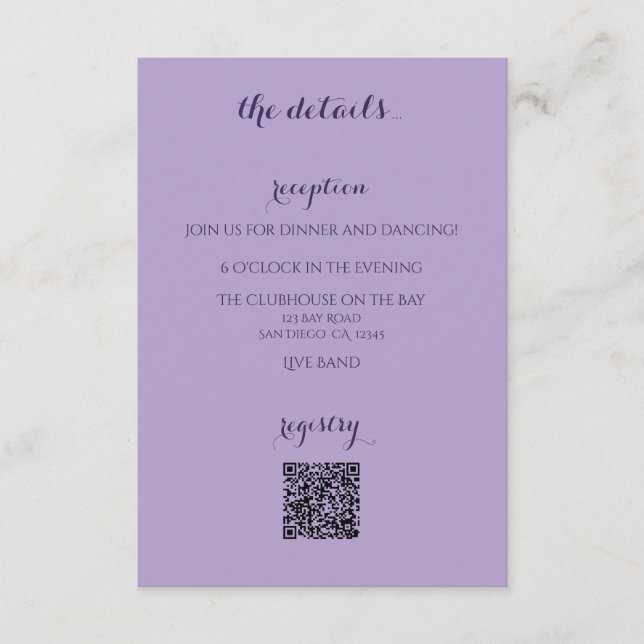Tarjeta de envoltorio de invitación a la boda de L (Anverso)