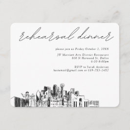 Tarjeta de envoltorio de invitación para ensayo Bo