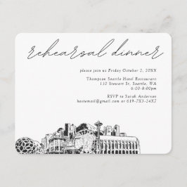 Tarjeta de envoltorio de invitación para ensayo de