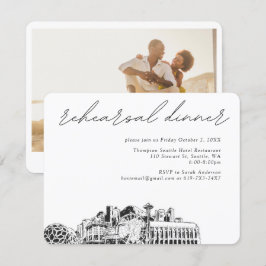 Tarjeta de envoltorio de invitación para ensayo de