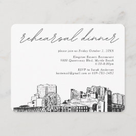 Tarjeta de envoltorio de invitación para ensayo de