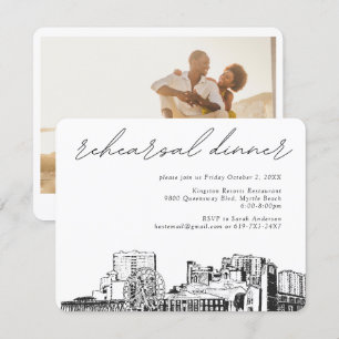 Tarjeta de envoltorio de invitación para ensayo de