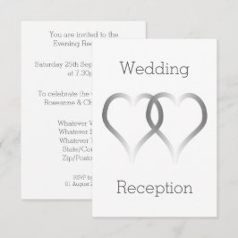 Tarjeta de envoltorio de la recepción de bodas Cor