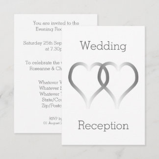 Tarjeta de envoltorio de la recepción de bodas Cor