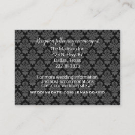 Tarjeta de envoltorio de matrimonio Damask moderna