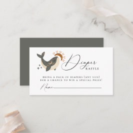 Tarjeta de envoltorio de pañal de ballena celeste